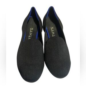 Rothy's Loafer Black Knit Slip On loafers Shoes Ballet Lounge Womens 6.5